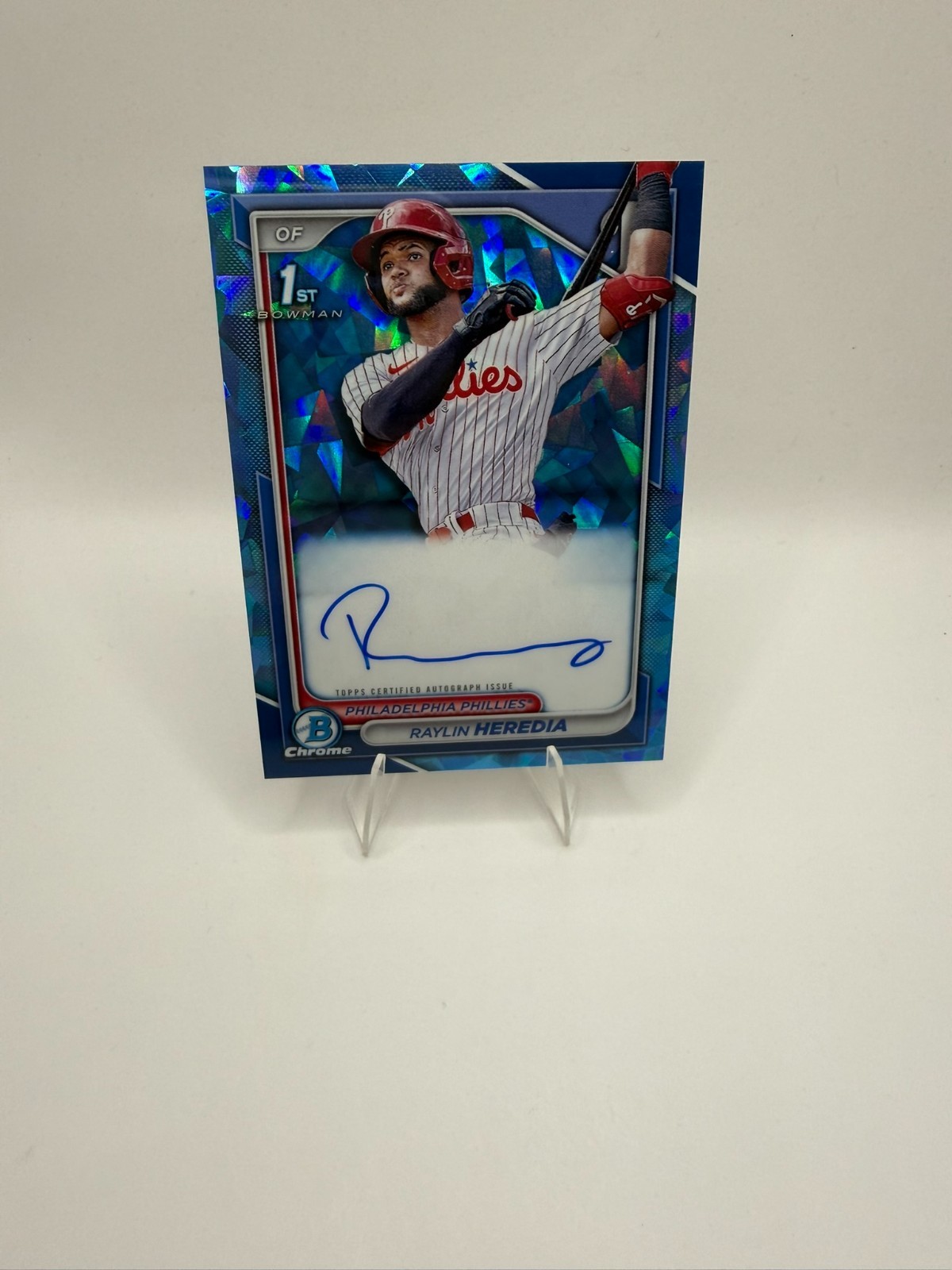 2024 Bowman Sapphire Edition Chrome Prospects 1st RAYLIN HEREDIA #BSPA-RH Auto -