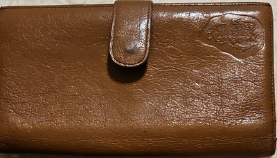 Carlos Falchi. The Buffalo Brown Women's Wallet with Card Slots and Snap Closure