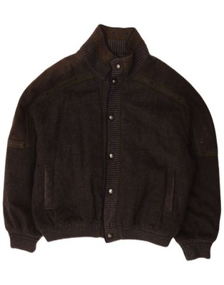 Torras Herren Bomberjacke IT 58 4XL Grau Wolle CO10