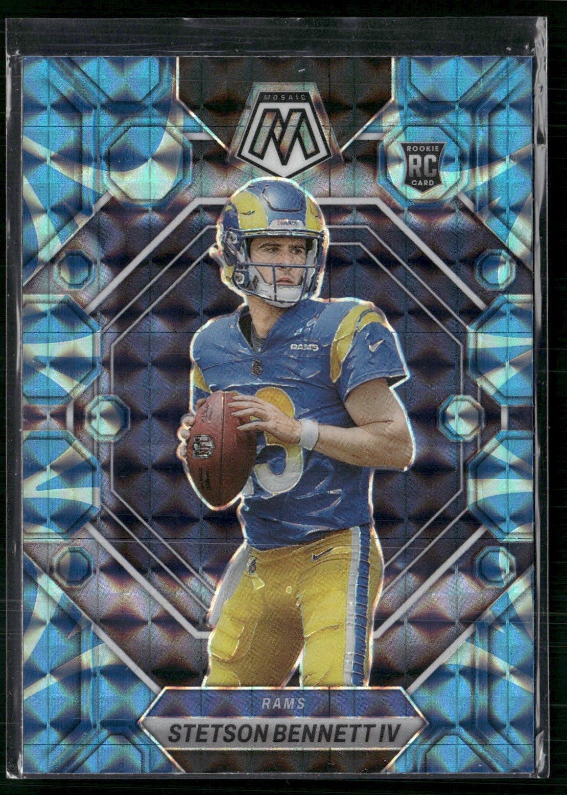 2023 Panini Mosaic #362 Stetson Bennett IV Reactive Blue Mosaic