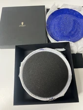 L'Objet Lapis Dessert Plates Set of 4. Size: 8 Inch LS120 Blue 24kt Gold Flakes