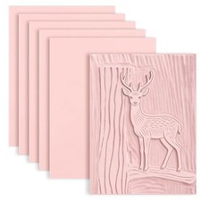 6 Pack 4"x6" Pale Pink Rubber Stamp Carving Blocks Rubber Carved Brick for 
