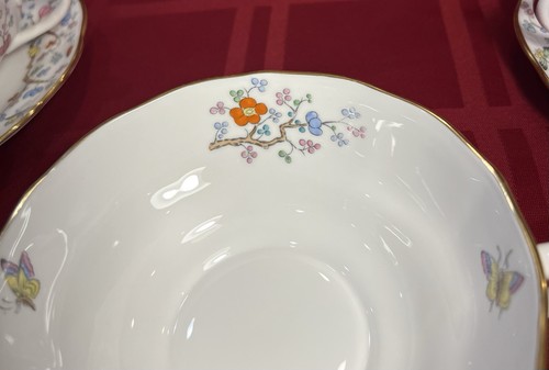 VINTAGE SPODE SHANGHAI R5321 HANDLED FOOTED CREAM SOUP BOWL & SAUCER - Picture 16 of 24