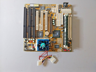 Super Socket 7 Shuttle HOT-591P Ver:3.1  AT Motherboard + CPU + RAM