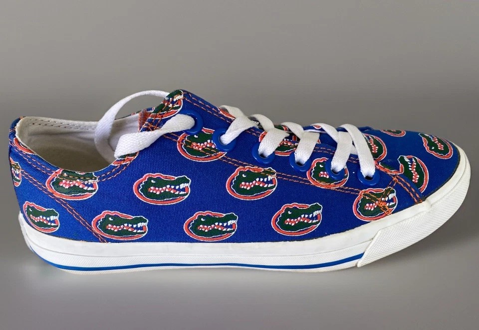 Florida UF Gators Mujeres 6 Zapatos Logo Estampado Lona Corte Bajo Tenis Fila Uno ¡EXCL! Foto 4 de 4