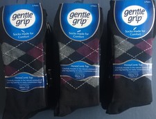 Gentle Grip Comfort Honey Comb Top 3 Packs 9 Pairs 3 Colors Men 7-12 Women 7-13