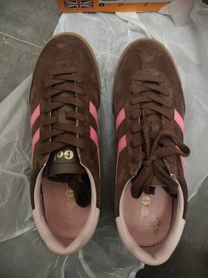 Gola Torpedo US 8.5 EU 39.5 UK 6.5 New In Box Dark Brown Fluro Pink Chalk Pink