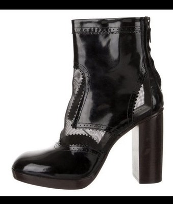 Christopher Kane Women's Black Leather Mesh Boots