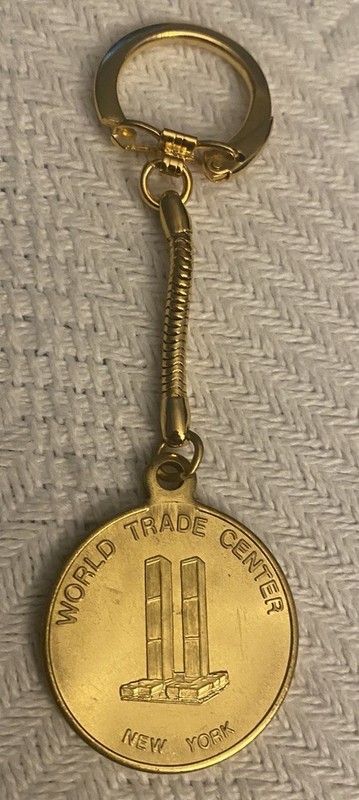 Vintage Manhattan Savings Bank WTC World Trade Center Key Chain