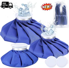 3pcs Ice Bags Packs Sports Injury Knee Neck Reusable Cold Pain Relief Headache F