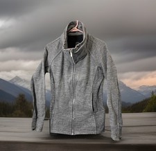 Lululemon Radiant Jacket II Full Zip Funnel Neck Heathered Grey Women s Size 6