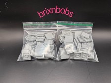 NEW Lego Bricks 100x Medium Stone Grey 2x2 Tile Flat Studless Plate FAST UK SHIP