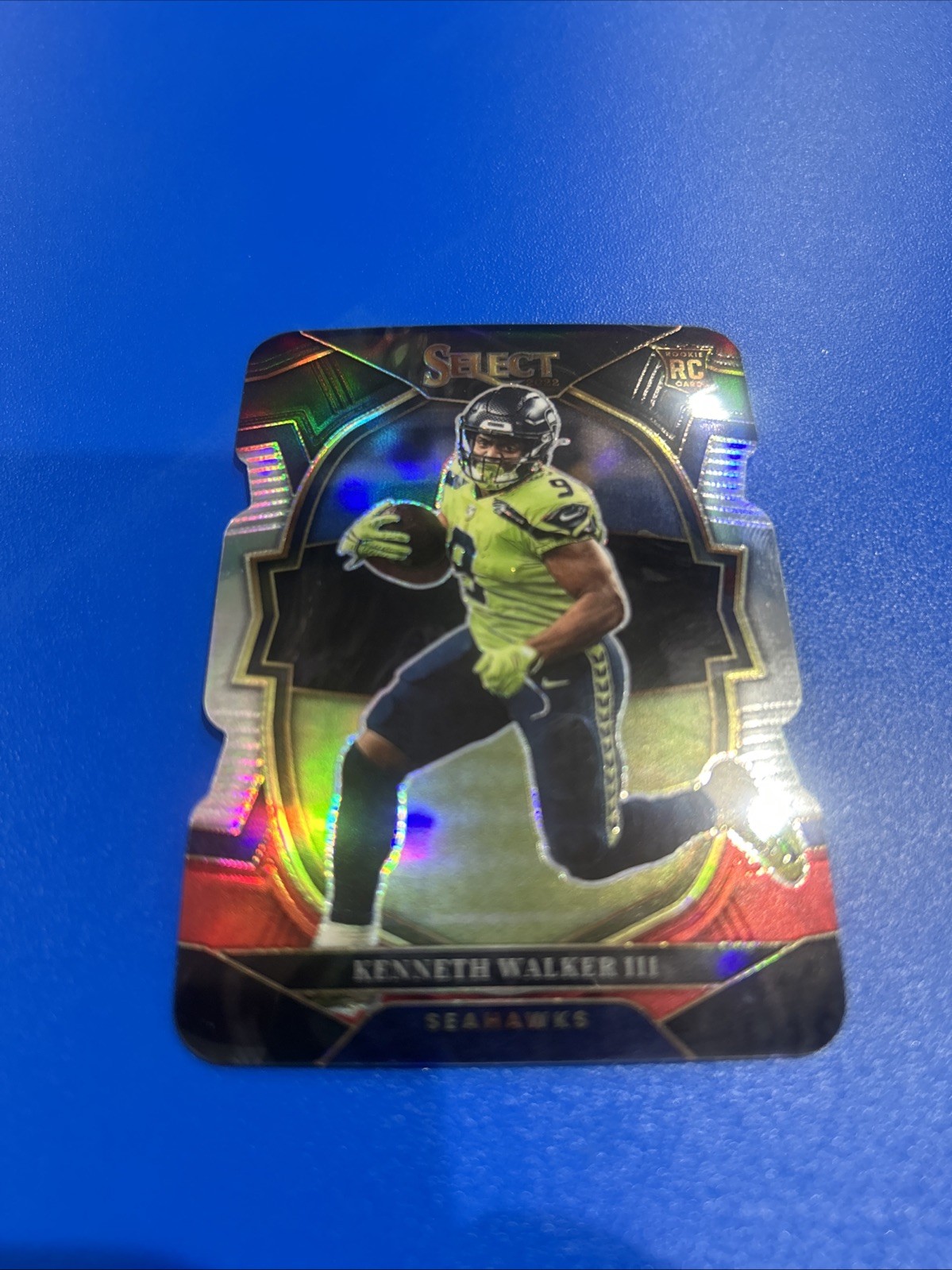2022 Select - Concourse Kenneth Walker III Black & Red Prizm Die-Cut RC Rookie
