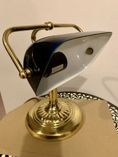 Bankers Library Desk Lamp Modern Make Pre Loved Working Order Vintage Retro Prop
