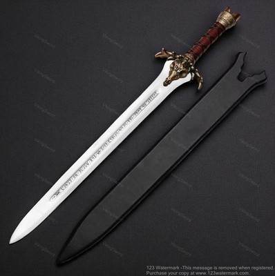 Conan Destroyer Father's Sword Hand Forged Carbon Steel bf Movie Swords w Sheath