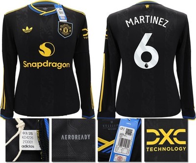 NEU MIT ETIKETT 2025 2026 MANCHESTER UNITED ADIDAS 3RD SHIRT MARTINEZ 6 HERRENGRÖSSEN