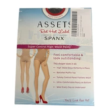 Black ASSETS Red Hot Label SPANX Shaper Super Control High Waist Panty NEW Sz 6
