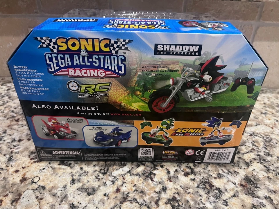 New In Box Shadow The Hedgehog Motorcycle Sonic Sega All-Stars Racing RC Bike - Image 4 of 4
