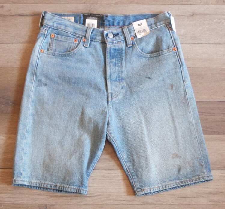 Levi's 501 Premium Cool Stretch Bermuda Shorts Size W 29 New Blue