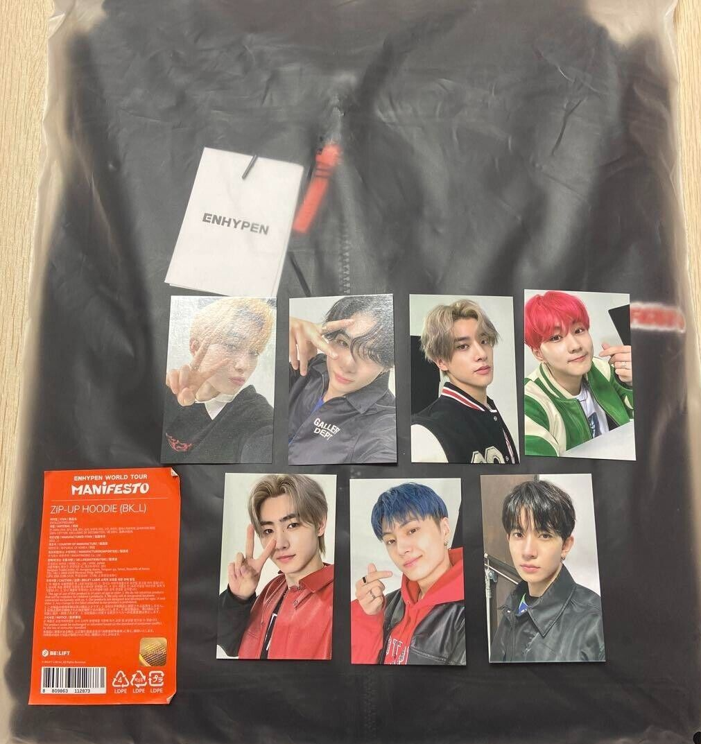 ENHYPEN manifest tour zip-up hoodie bk L