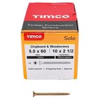 TimCo Solo 3-6mm x 12-200mm Yellow Wood Screw Pozi Countersunk No. 4/6/8/10/12