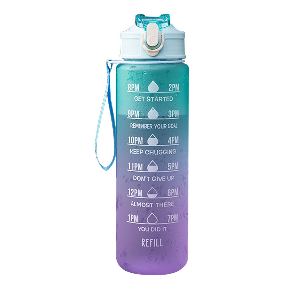 900ml Fitness Sports Water Bottle Frosted Water Bottle Leakproof for
