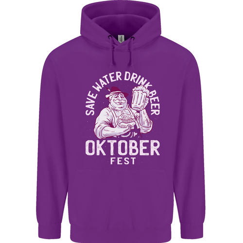 Sudadera con capucha Oktoberfest Drink Beer Save Water para hombre 80% algodón - Imagen 8 de 106