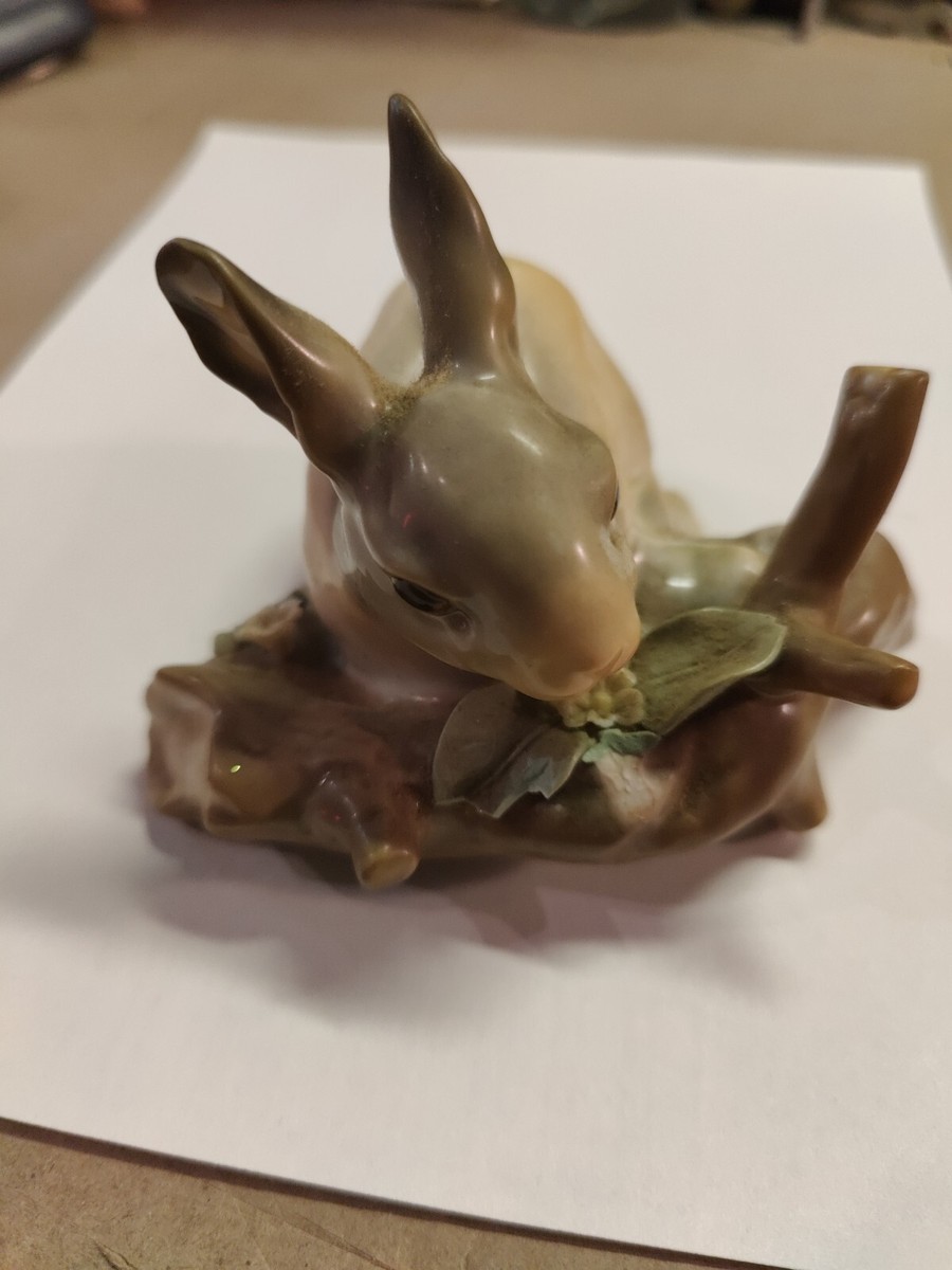 Vintage Lladro Rabbit w/ Flower Leaves Figurine no. 4772 | eBay