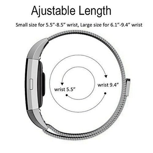 Magnetische Mailänder Schleife Edelstahl Netz Uhrenarmband Armband für Fitbit Charge 2 - Bild 37 von 49