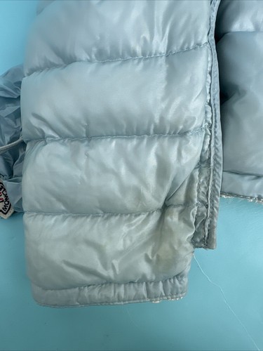 Moncler Kids Girls Blue & White Down Puffer Jacket Size 5 - Picture 14 of 14