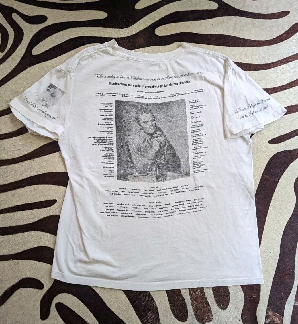Rare 80s Vintage Bruce Weber Lets Get Lost Shirt Chet Baker Rare 80s Vintage Bruce Weber Lets Get Lost Shirt Chet Baker