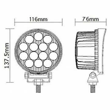 8X 42w Led Luce Lampada Faro Da Lavoro Supporto Flood Auto Camion Trattore  - Immagine 2 di 4
