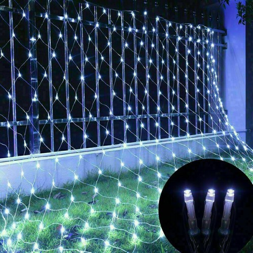 LED String Fairy Net Lights Curtain Mesh Christmas Garden Tree Outdoor Indoor UK - Picture 15 of 21