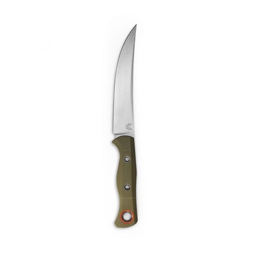 Benchmade 15500-3 Meatcrafter Plain Edge Green G-10 6.08" Fixed Blade Knife - Picture 2 of 9