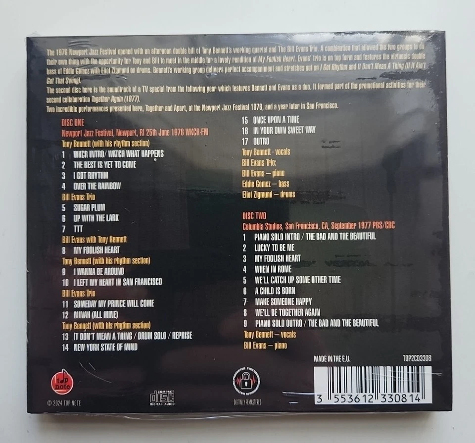 Bill Evans & Tony Bennett - Together And Apart : Live - 2 x CD 2024 NEW & SEALED - Image 2 of 4