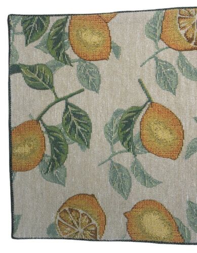 Lemons Placemats Set of 4 Tapestry Satin Backed 13x18" French Country Home - Picture 10 of 12