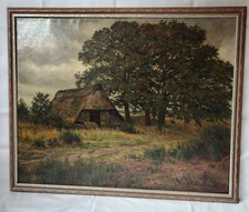 Ovile di Emil Schultz-Riga, 1923, dipinto olio su tela con cornice in legno