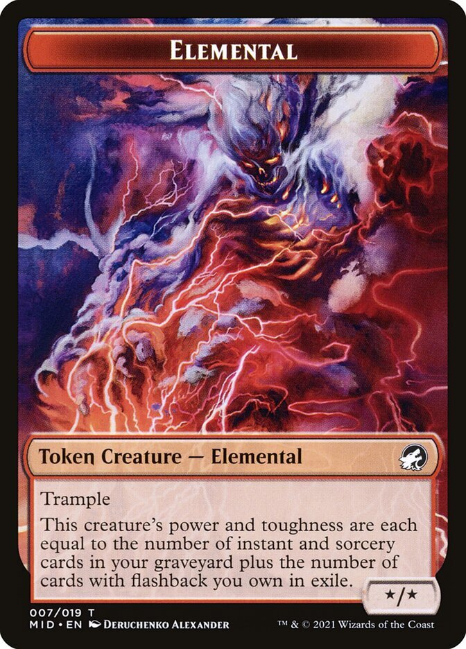 Elemental Token (007) Innistrad: Midnight Hunt MID MTG Magic