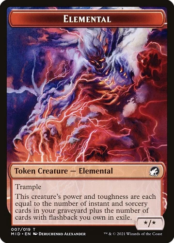 Elemental Token (007) Innistrad: Midnight Hunt MID MTG Magic