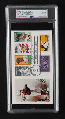 Carl Yastrzemski Signed LE 1989 FDC Envelope - Autograph Graded PSA 9 - Limited