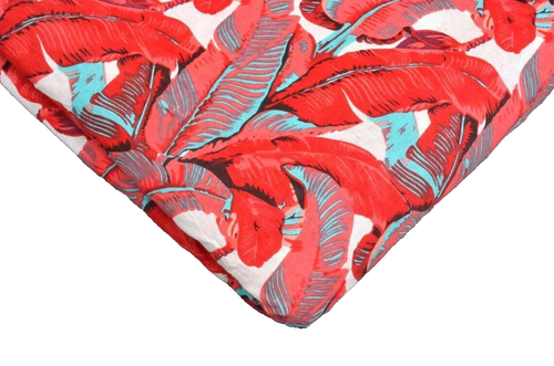 Indian Cotton Handmade Dressmaking Craft Sewing Fabric Banana Leaf Print 5 Yard - Picture 4 of 5