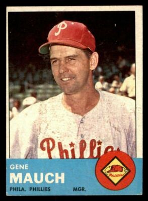 1963 Topps #318 Gene Mauch VG/EX (ST)