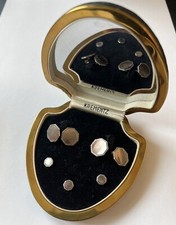 Krementz Art Deco gold and platinum link&shirt stud set - smoke mother of pearl
