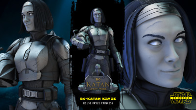 BO KATAN Bust Star Wars Mandalorian Resin Model Kit