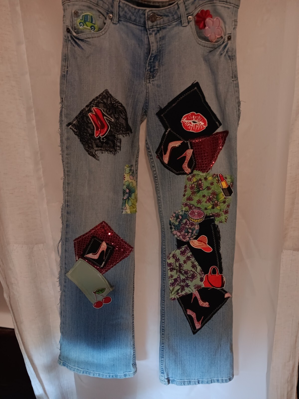 Patchwork Aeropostale Stretch Flare Cut Jeans - image 1