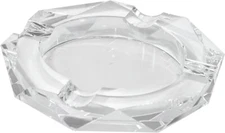 Four Cigar Crystal Ashtray, Circle Shaped