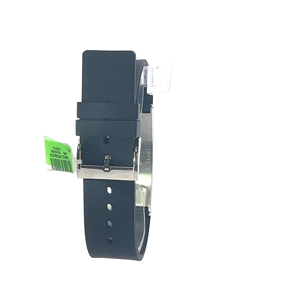 Shaquille O'Neal 20 毫米不锈钢黑色玛瑙橡胶黑色表带手链 — 第 3/4 张图片