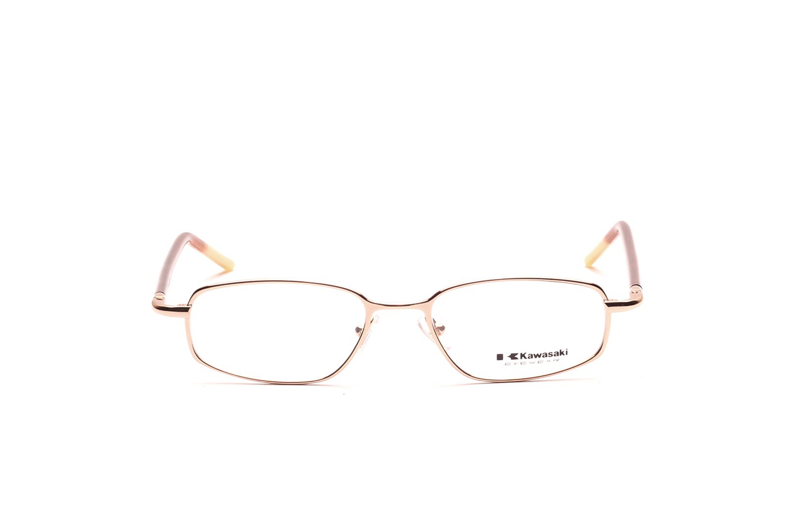 Kawasaki Brille Fassung Metall Gold Damen Flexbügel Мод. K315 49-17 мм Италия B7
