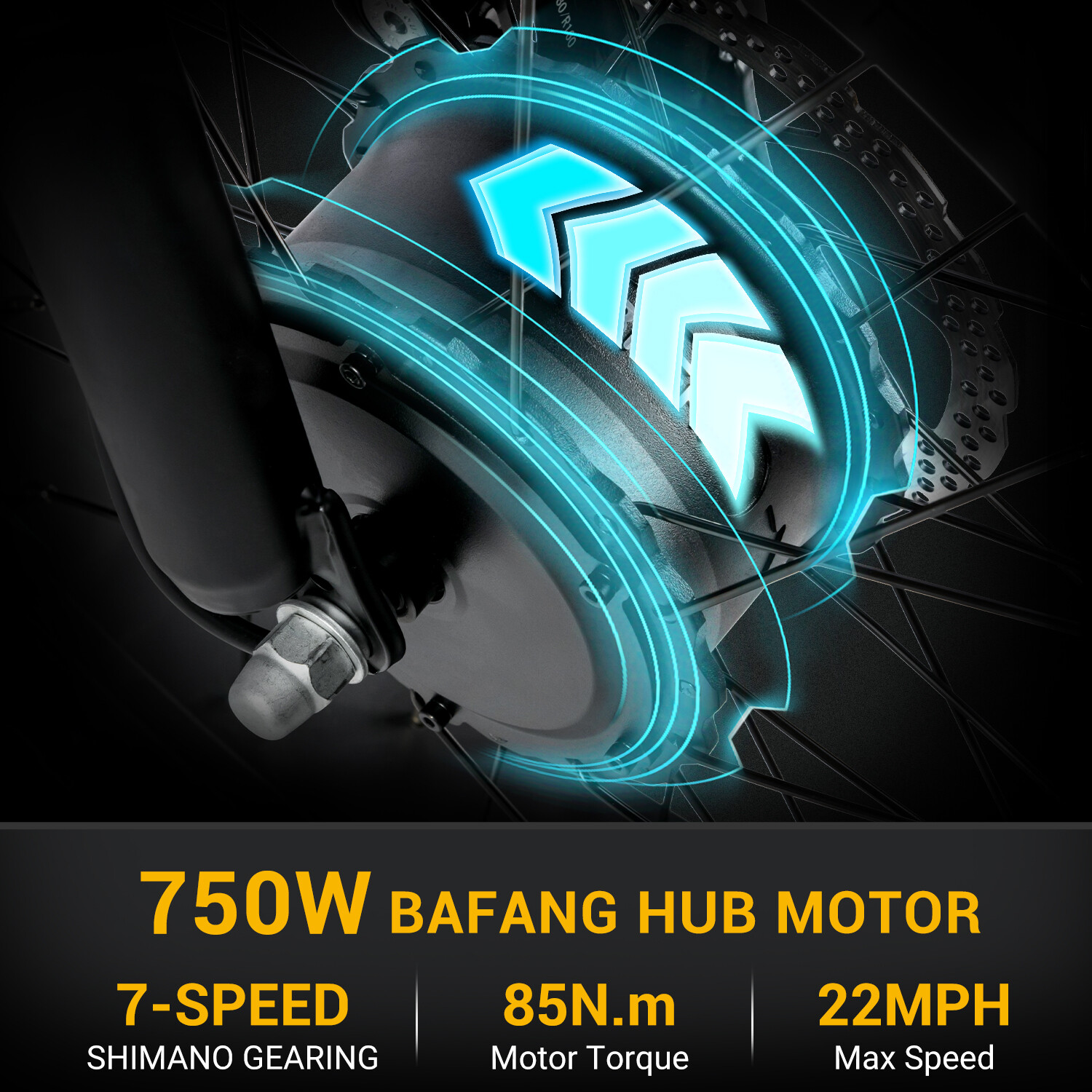 Maxfoot Electric Trike for Adult ETricycle 750W 17.5AH 48V 3 Wheel