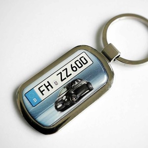 Fiat 500 Schlusselanhanger Mit Kennzeichen 3d Effekt Beschichtung Textgravur Ebay